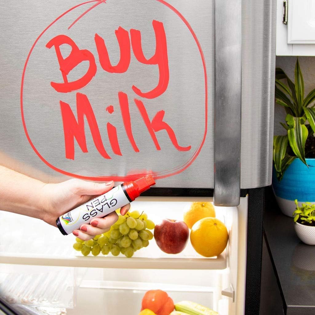 Glass Pen Window Marker: Liquid Chalk Pens for Glass, Whiteboard Markers with Washable Paint - Graduation, Car Windows, Mirror Pen, Storefront, Wedding, Parade, Party & Holiday (5 Pens - Jumbo Tip)