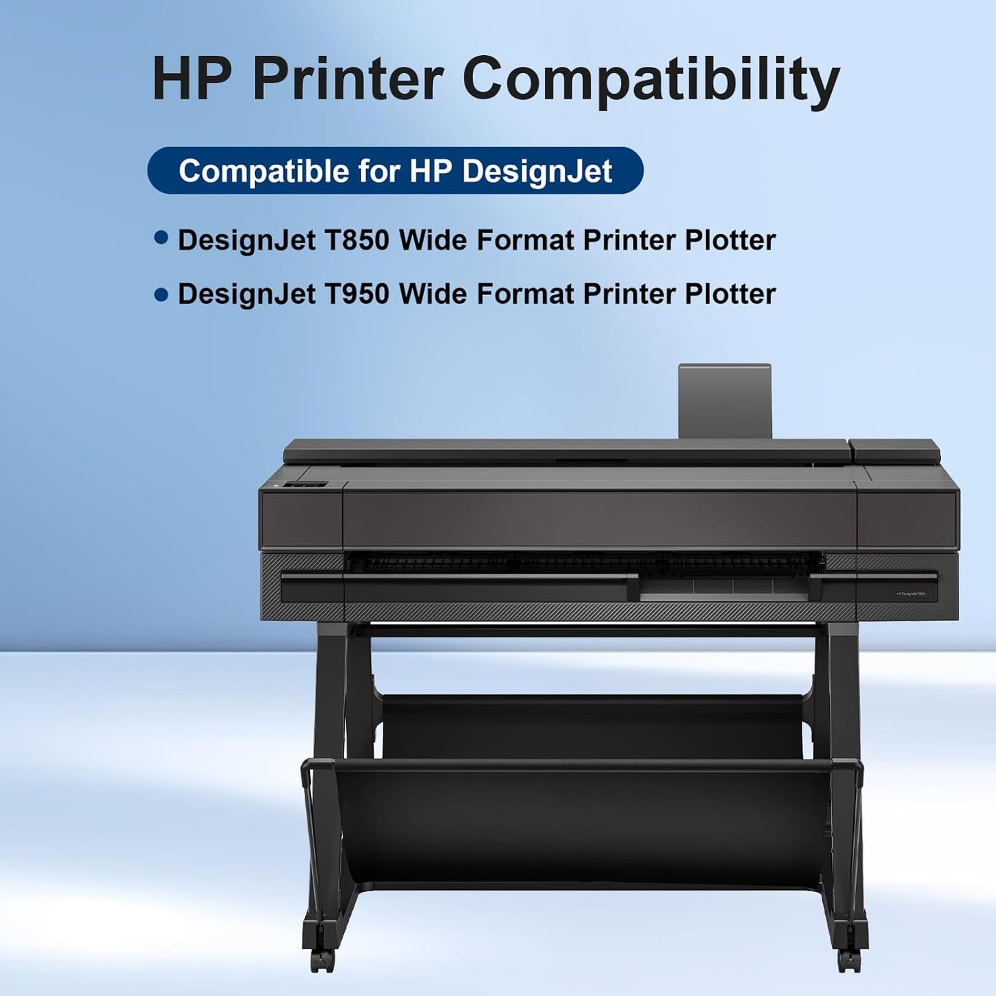 738 738XL Ink Cartridges 4-Pack with Chip Replacement for HP 738 498N8A 676M6A 676M7A 676M8A DesignJet Ink Cartridge - 300ML for DesignJet T850 T950 Wide Format Printer Plotters (4-Pack, BK/C/M/Y)