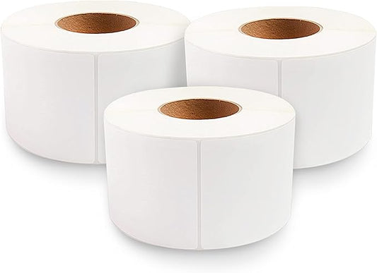 enKo 3 Rolls 4" x 6" Direct Thermal 3000 Labels 3" Core - Address & Shipping Labels Compatible for Industrial Printer Zebra 220Xi4 ZT200 ZT400 ZT510 ZT600 Datamax NATO Intermec