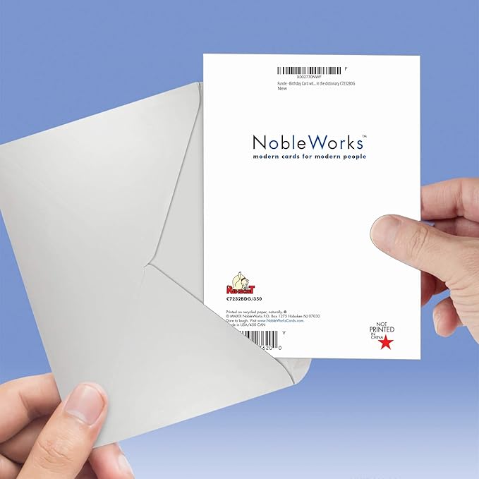 NobleWorks - 1 Funny Happy Birthday Notecard - Uncle Humor Greeting Card with Envelope - Funcle C7232BDG