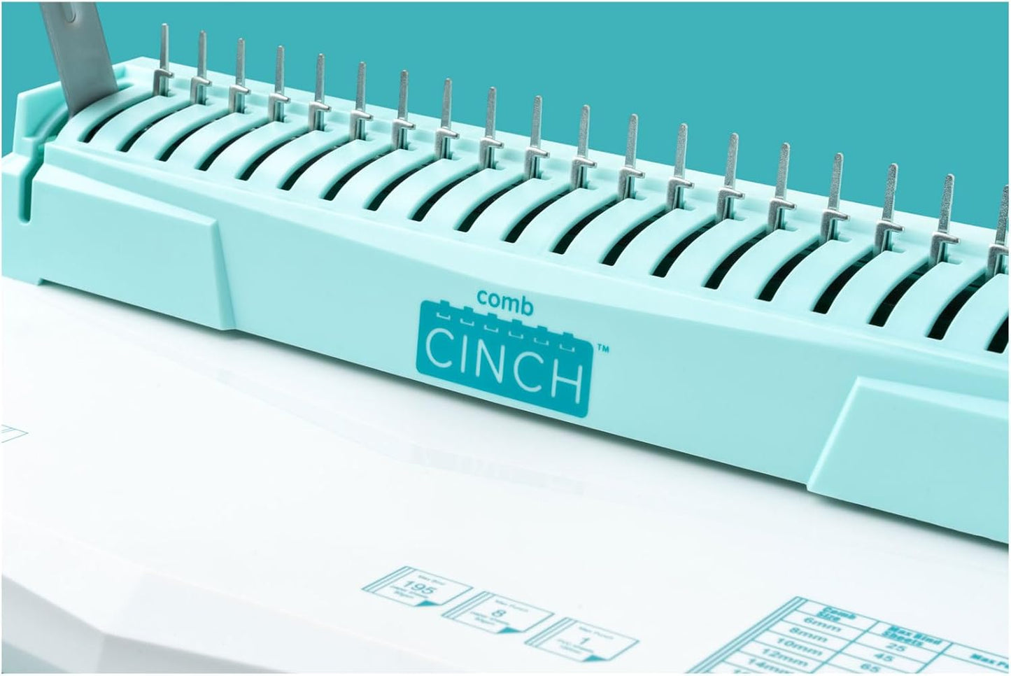 We R Memory Keepers Comb Cinch Book Binding Machine, Includes 10 8 mm Binding Combs, Book Binding Kit, Easy to Use, Use for Scrapbooking, Home Offices, & Classrooms