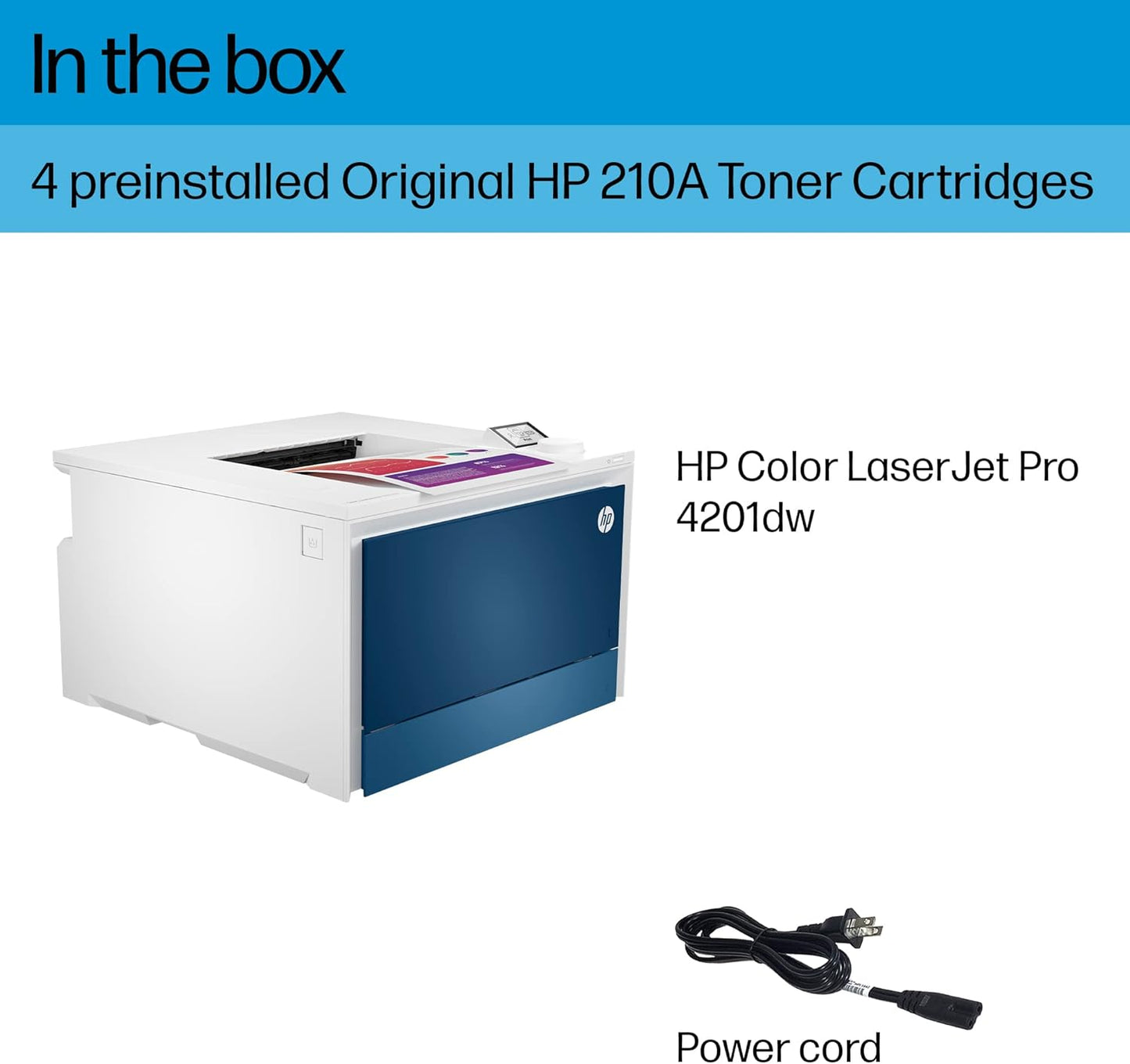 HP Color LaserJet Pro 4201dw Wireless Color Laser Printer, Best-for-Office (4RA86F)
