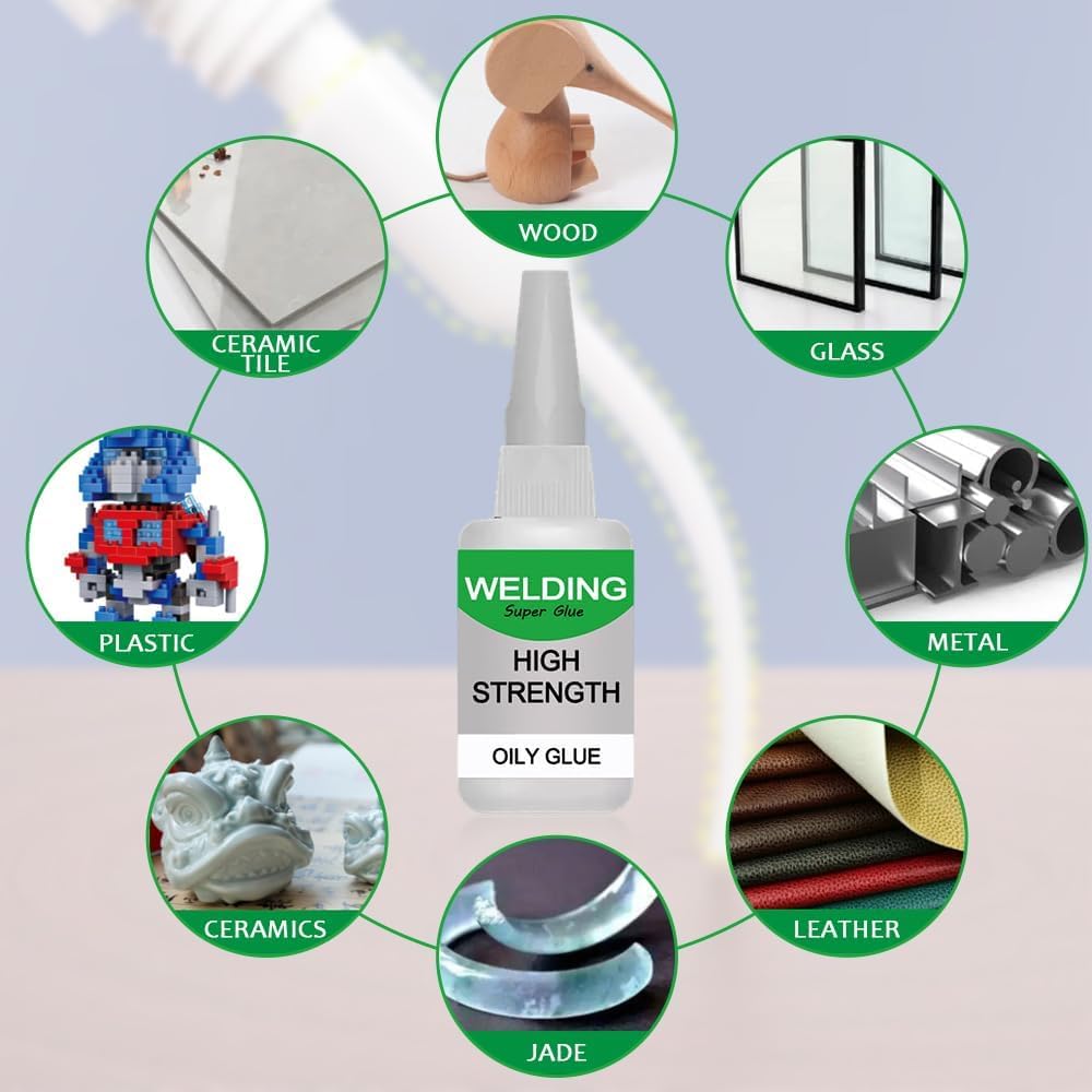 Welding High-Strength Oily Glue, 2025 Upgrade Super Glue, Multipurpose Universal Glues for Household Use, Industrial Glues for Repair Professionals（3PCS）