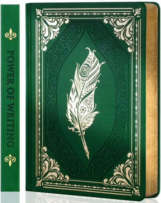 CAGIE 320 Pages Thick Hardcover Journaling Notebooks Vintage Leather Journal for Women Men A5 College Ruled Journals for Writing with Gift Box, 5.7 x 8.3 in, Dark Blue