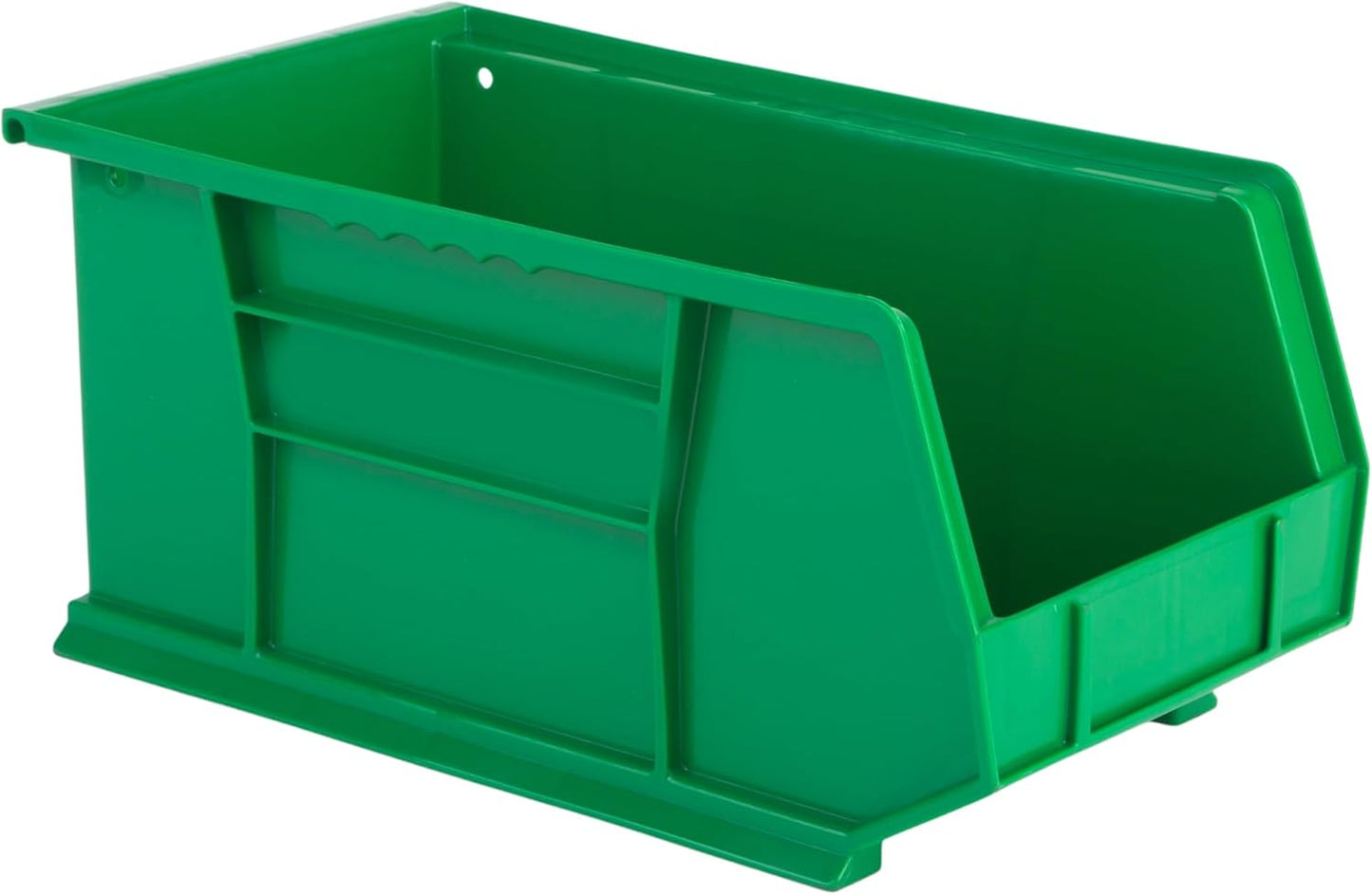 Hudson Exchange 15" x 8" x 7" Plastic Stackable Storage Bin and Hanging Container (Green, 1 Pack)