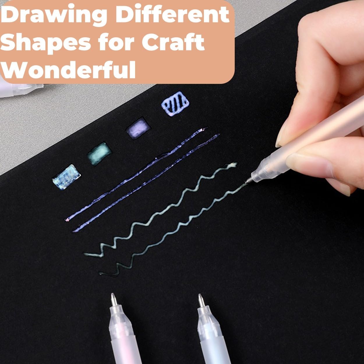 Scrapbook Quick Dry Glue Pen 12PCS Set, Crafting Fabric Pen Liquid Glue Pen for Papercrafts, Handmade Stationery, DIY Foil-Stamping, Back to School Supply, Year 6+ (12PCS Set-Forsted Holder Type)