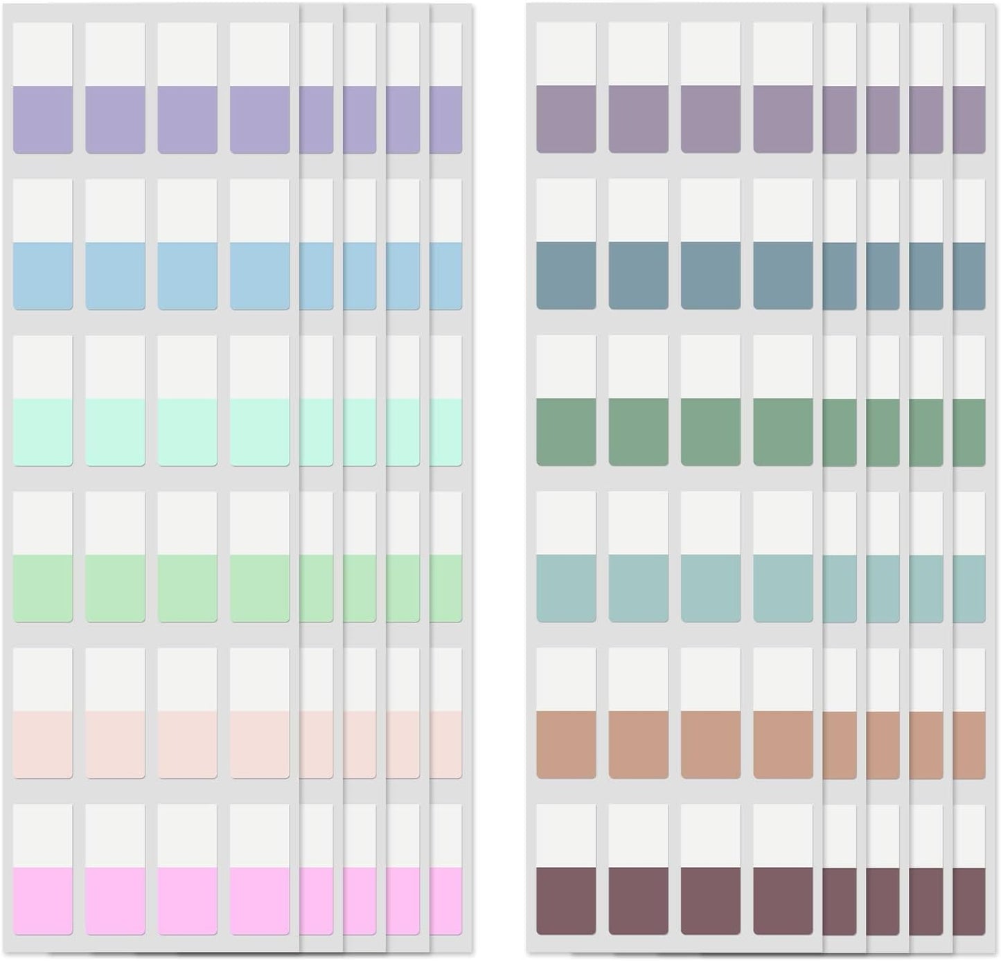 480 Pcs Sticky Index Tabs, Colored Book Sticky Tabs for Notebooks, Repositionable Page Tabs for Notebooks File Classification,12 Colors (0.5×1inch)