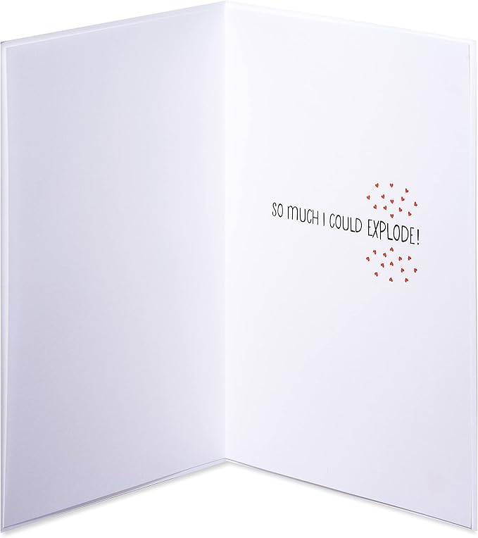 Papyrus Romantic Valentines Day Card (I Could Explode)