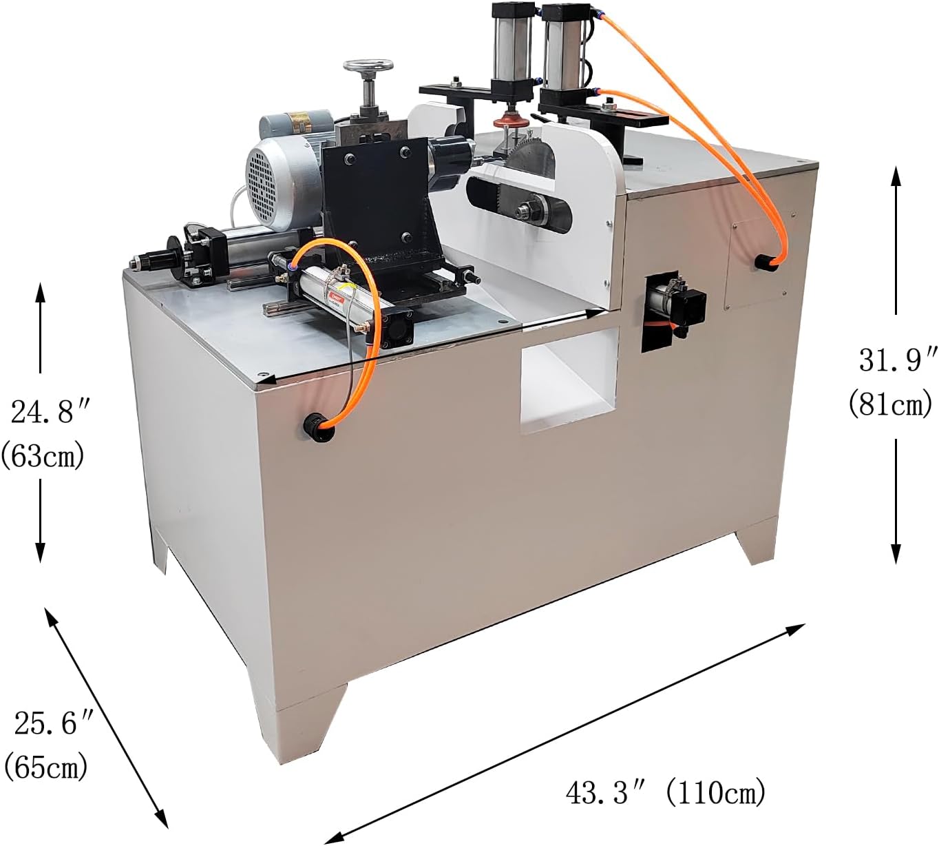 45° Corner Cutting And Punching Machine 220V 5-40mm Drilling Depth with 2 Spindles 8-inch Alloy Saw Blade Woodworking Drilling Tool for Wood Aluminum 1.5KW