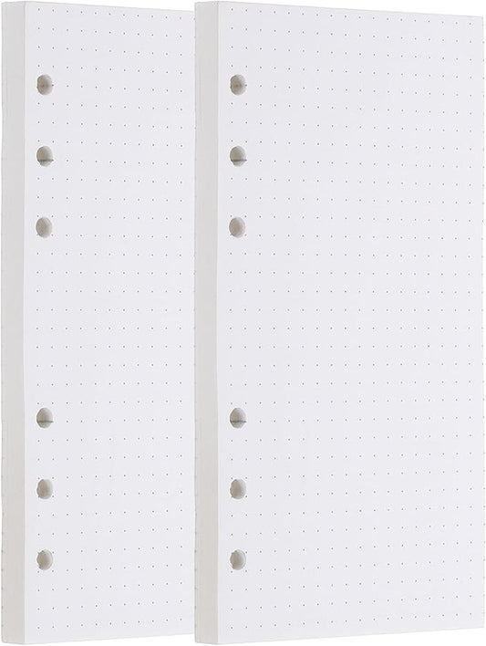 PATIKIL A6 Dot Grid Paper 6-Ring Binder Loose Leaf Planner Filler Paper Planner Inserts, 160 Sheets/320 Pages, Lined