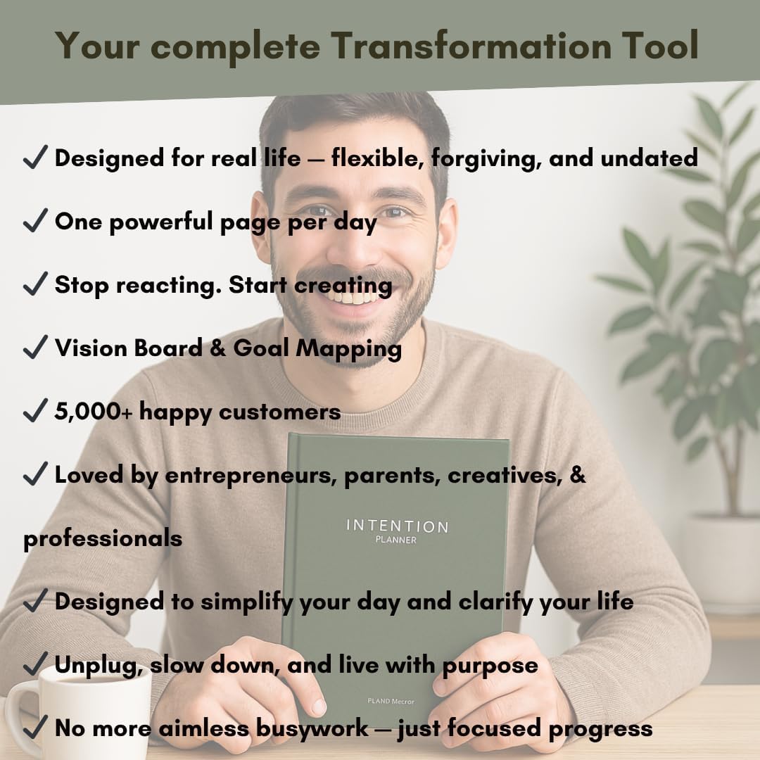 Pland Studio 90-Day Productivity Planner – Forest Sage Hardcover | Undated Daily Journal with Habit Tracker, Vision Board, and Focused Goal Setting for Entrepreneurs, Creatives & Busy Professionals