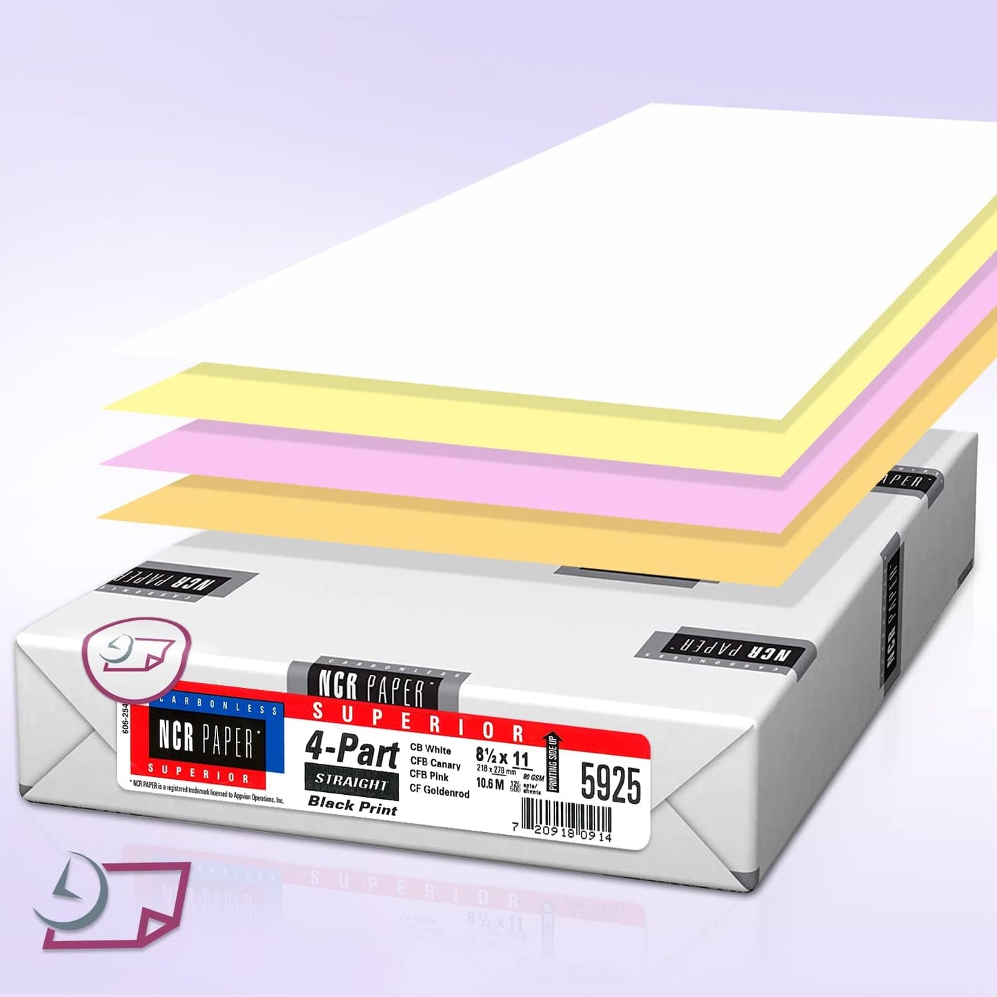 NextDayLabels - Superior Carbon-Less NCR, Pre Collated Paper, 500 Sheets Per Pack (8-1/2" x 11" 4 Part Straight, #5925)