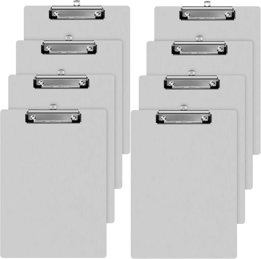 Epakh 8 Pieces Clipboard Bulks Metal Clipboard Aluminum Office Low Profile Clip Standard A4 Letter Size Metal Clip Board, Size 12.5 x 9 Inch