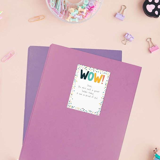 Modern Appreciation Sticky Note Assortment / 3" x 4" Repositionable Sticky Note Set/Set of 6 Colorful Encouragement Pads/Made in The USA