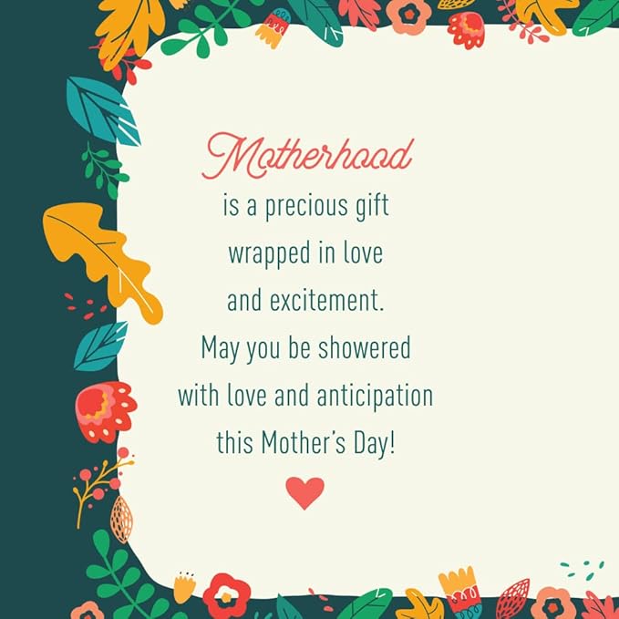 Prime Greetings Mom To Be Mother's Day Card, Made in America, Eco-Friendly, Thick Card Stock with Premium Envelope 5in x 7.75in, Packaged in Protective Mailer