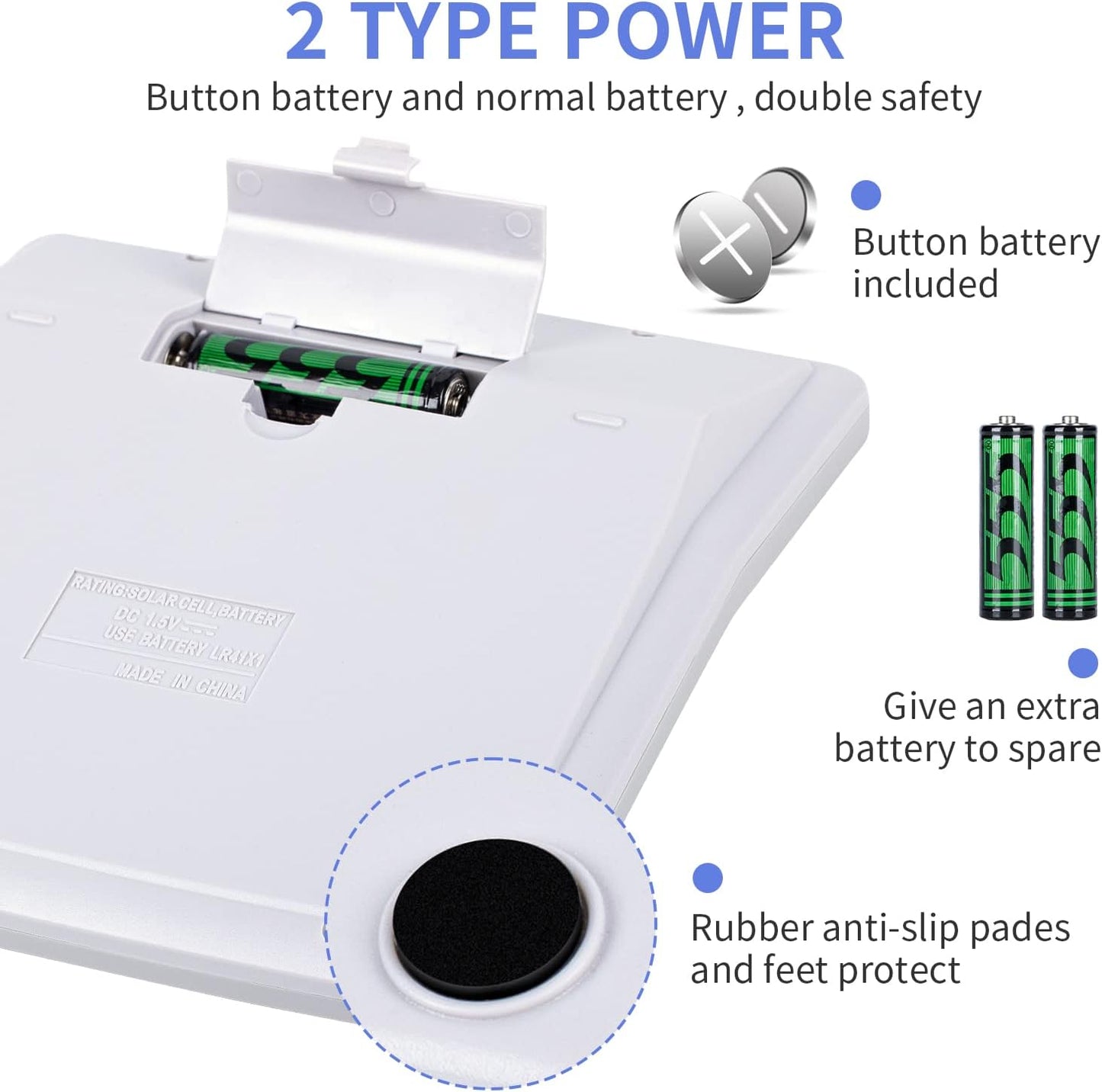 Calculators Desktop,ONXE 12 Digit Large Number LCD Display Office Desk Calculator, Two Way Power Battery and Solar,Big Button Standard Basic 4 Function Basics Calculators for Office Financial