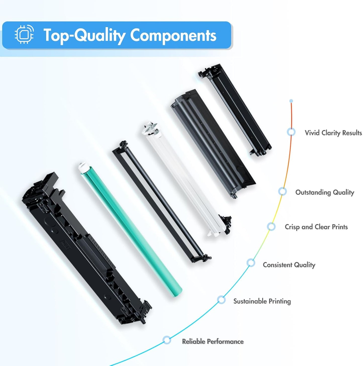 TRUE IMAGE Compatible 410A Toner Cartridge Replacement for HP 410A 410X 410 CF410A CF411A CF412A CF413A Color Laserjet Pro MFP M477fnw M477fdw M477fdn M452dn M452nw M477 Printer (4-Pack)