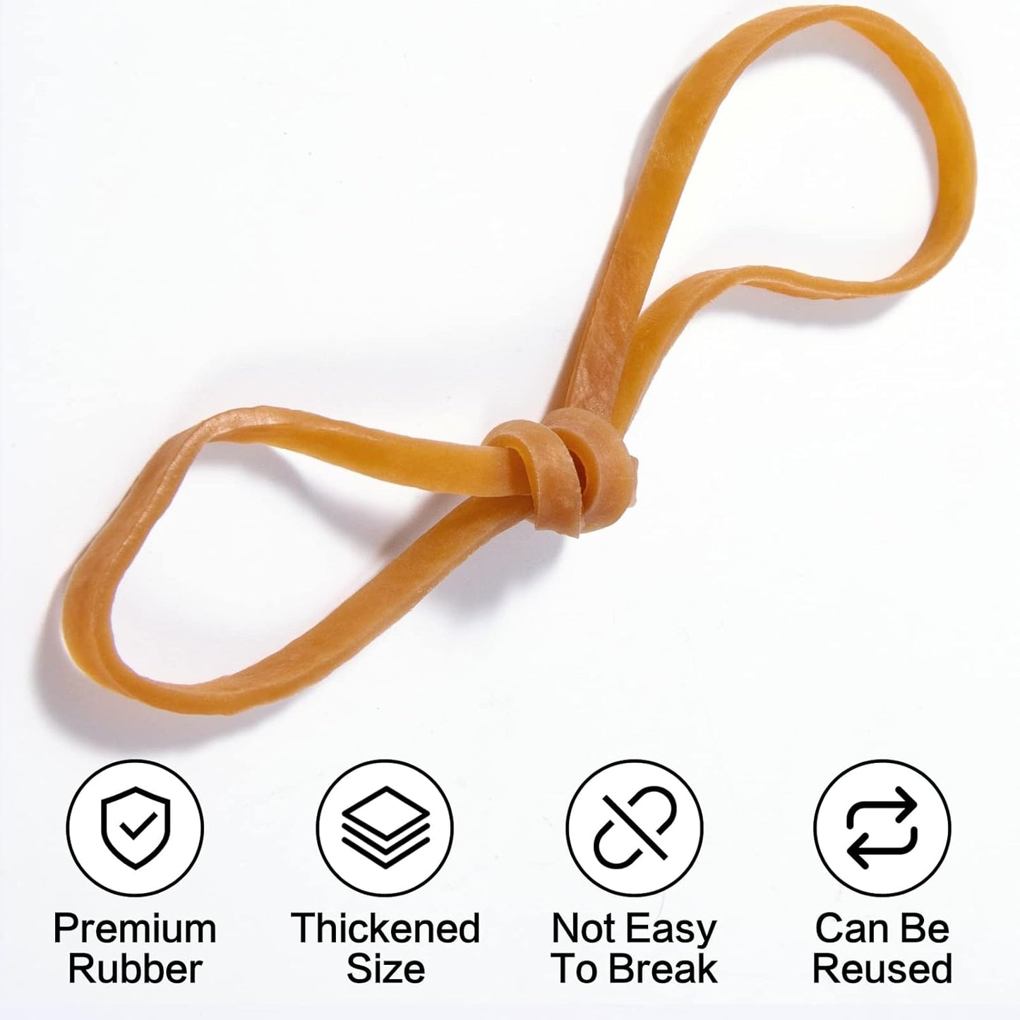 Super Size Rubber Bands - 60 Pcs Large Heavy Duty Latex Rubber Bands, Thick Multi Function Elastic Wrapping Bands Long for Office Outdoor Tie Up Garbage Bag Notebook File Packing Moving