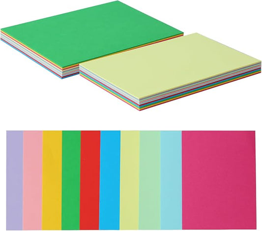 50 Packs Color Cardstock Paper Blank Colored 5x7 Cards, 250 GSM Thick Paper, for DIY Crafting, Greeting Cards Making, Invitations, making Postcards