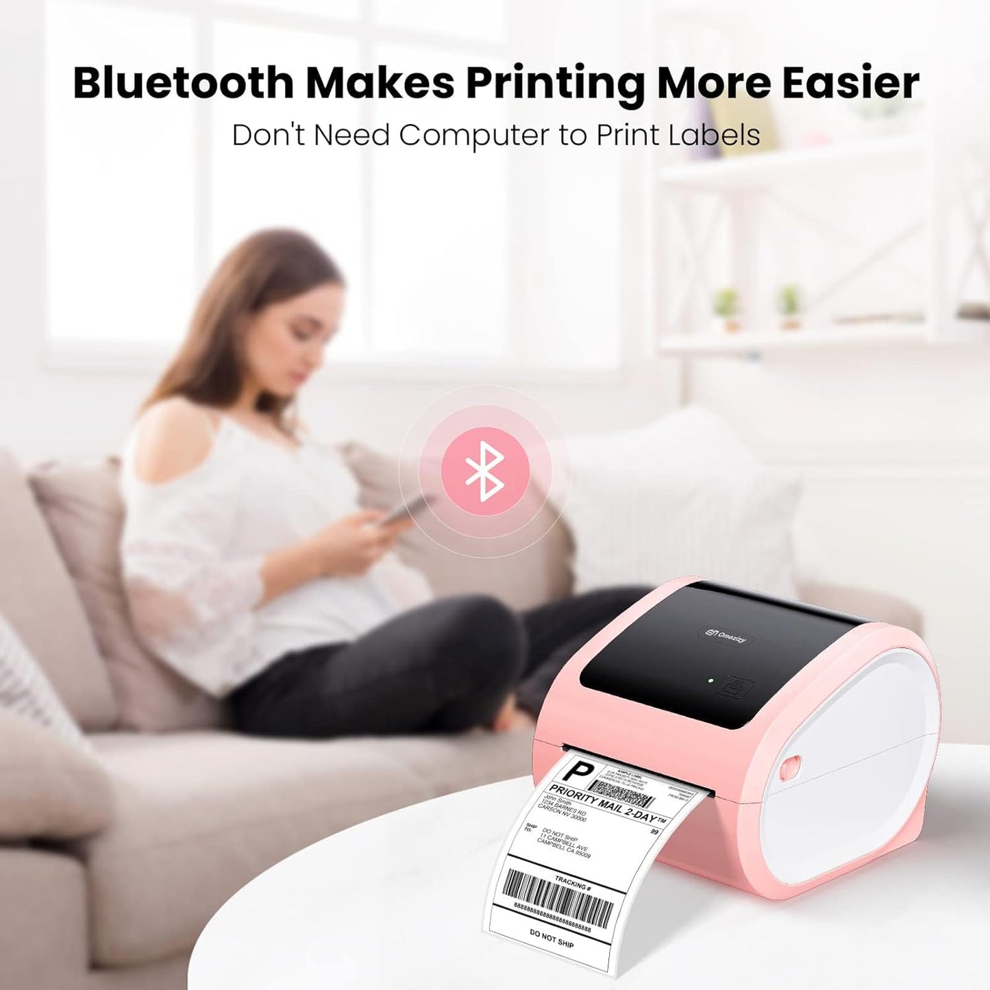 Shipping Label Printer 4x6 - Thermal Label Printer for Small Business, Shipping Packages, Home, Office, Compatible with USPS, Shopify, Amazon