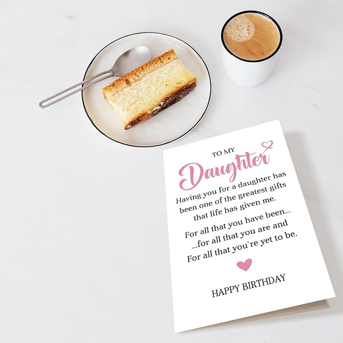 Heartfelt Birthday Card for Daughter - 'Having You' Mom & Dad's Gift