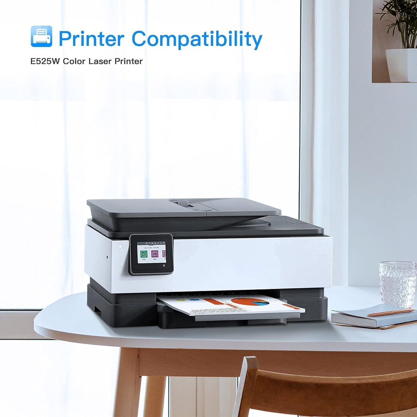 LxTek Remanufactured Toner Cartridge Replacement for Dell E525W E525 to use with E525W Color Laser Printer, 4 Pack (593-BBJX 593-BBJU 593-BBJV 593-BBJW)