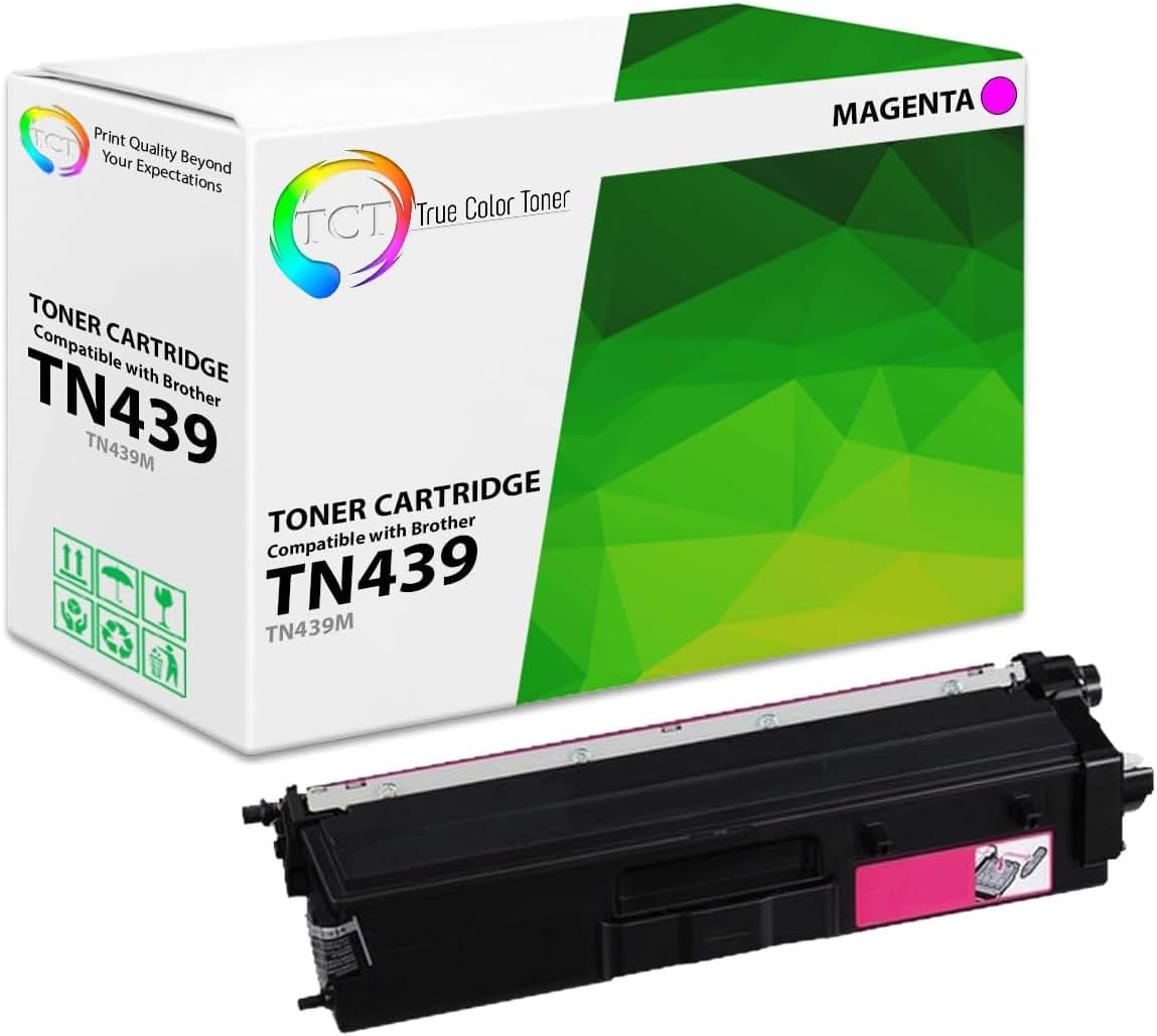 TCT TN439 Magenta Toner Cartridge - Compatible Replacement for Brother TN439 TN-439 TN439M Magenta Works with Brother HL-L8360CDW L8360CDWT MFC-L8900CDW L9570CDW Printers (9,000 Pages)