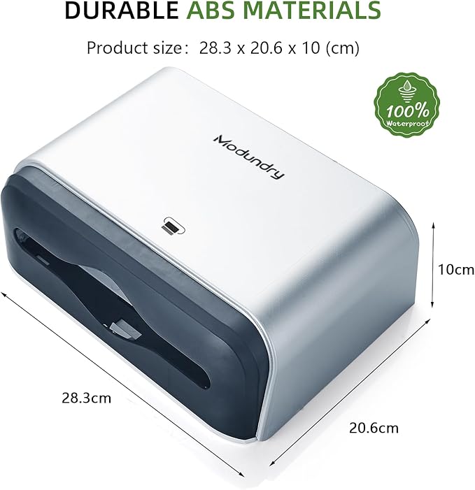 Wall Mount Paper Towel Dispensers: Adhesive No Drilling or Screws Install - Multifold/C/Z/Single fold Tissue Dispenser with Smart Lock, Hand Towel Holder for Bathroom, Restroom, Office, Home (Sliver)