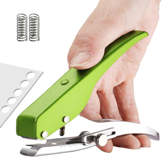 Hole Punch, Heavy Duty Hole Puncher Single Hole Punch Handheld Paper Punch Hole Puncher Single Small Hole Punch One Hole Punch for Paper Crafts Cards Tags Scrapbook- 1/4 inch-6mm