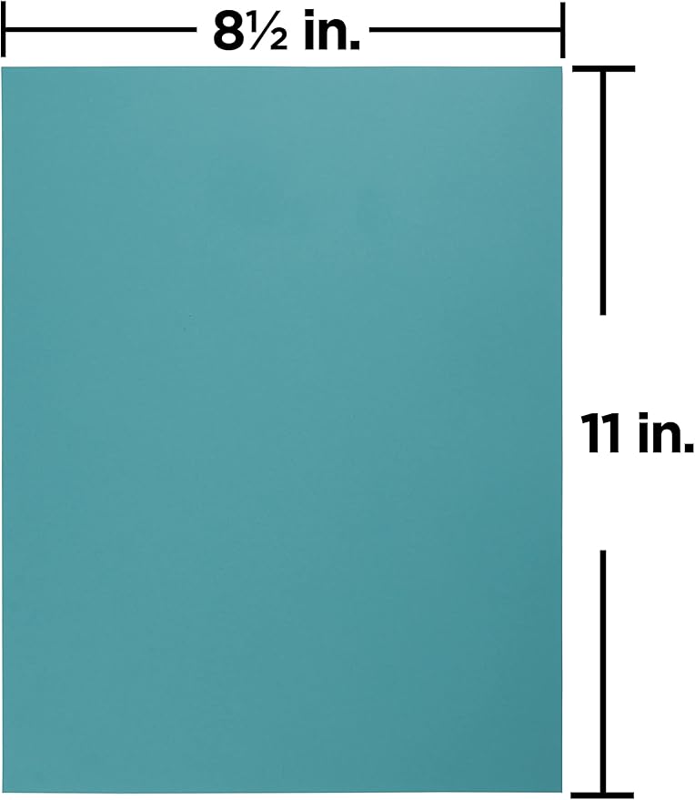 JAM PAPER Colored 24lb Paper - 90 gsm - 8.5 x 11 - Blue Recycled - 50 Sheets/Pack
