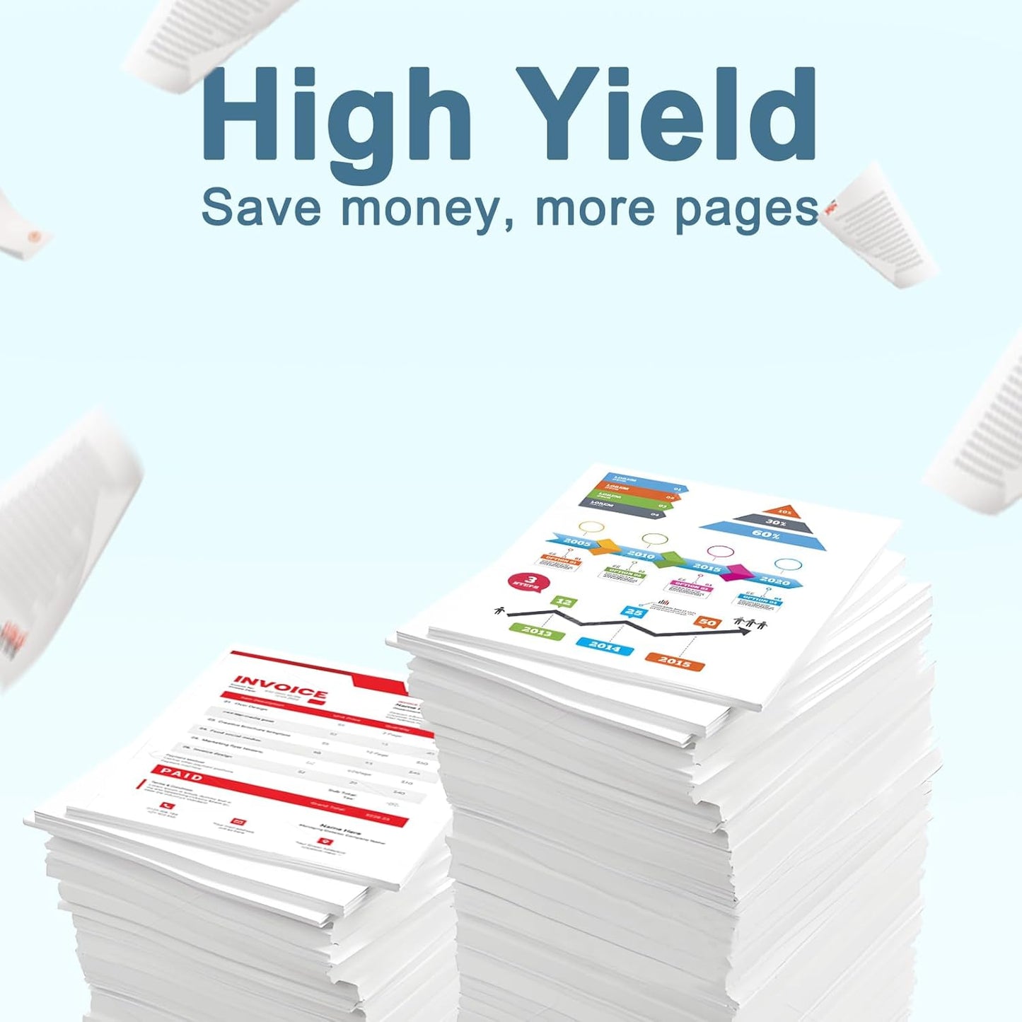 HPQ 728 Ink Cartridge 130ml Compatible with DesignJet T730 T830 MFP Large Format Plotter Printers (F9K16A) (Yellow)