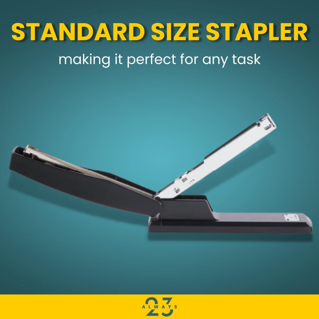 Always23 Stapler, Stapler for Classroom, 20-Sheet Capacity, Staplers, 2 Pack Black.
