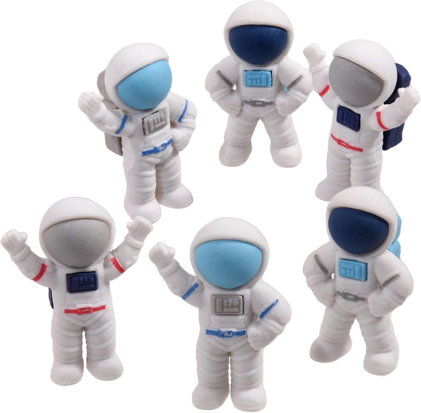 18Pcs Cute Outer Space Themed Erasers for Kids Bulk, Kawaii Fun Spaceman Desk Pet Pencil Erasers for School Classroom Supplies Prize Gifts Party Favors