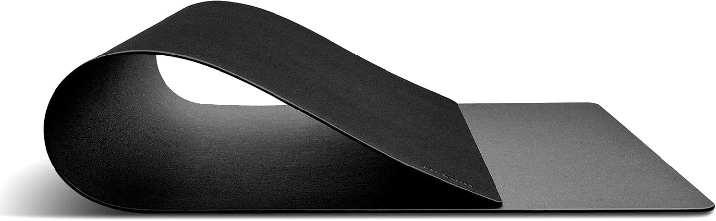 Nekmit Leather Desk Blotter Pad 24 x 14 Inches, Flat, Non-Slip, Waterproof, Black
