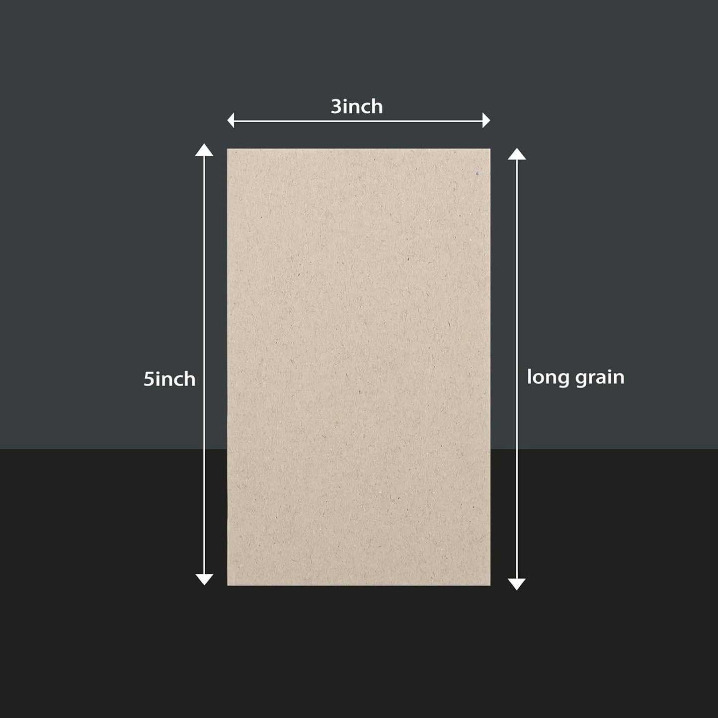 25 Pcs Book Board, Binder Board, Cover Board, Heavy Duty Chipboard for Book Binding, DIY Cardboard (Gray, 3 x 5 Inch 80PT)
