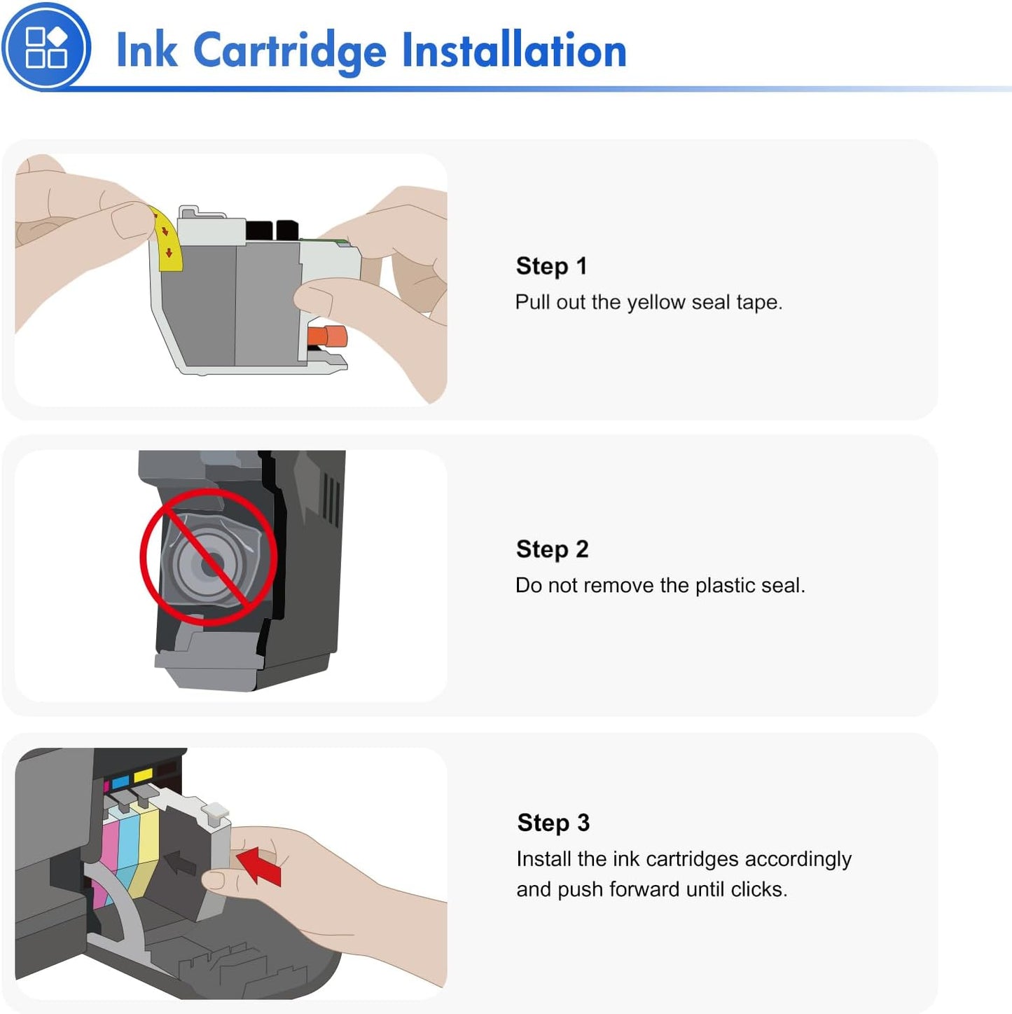 LC401 LC401XL MFC-J1010DW Ink Cartridges for Brother Printer LC 401 401XL for MFC-J1010DW MFC-J1170DW MFC-J1012DW MFC-J1800DW MFC J1010DW - 4 Pack High Yields Black Cyan Magenta Yellow