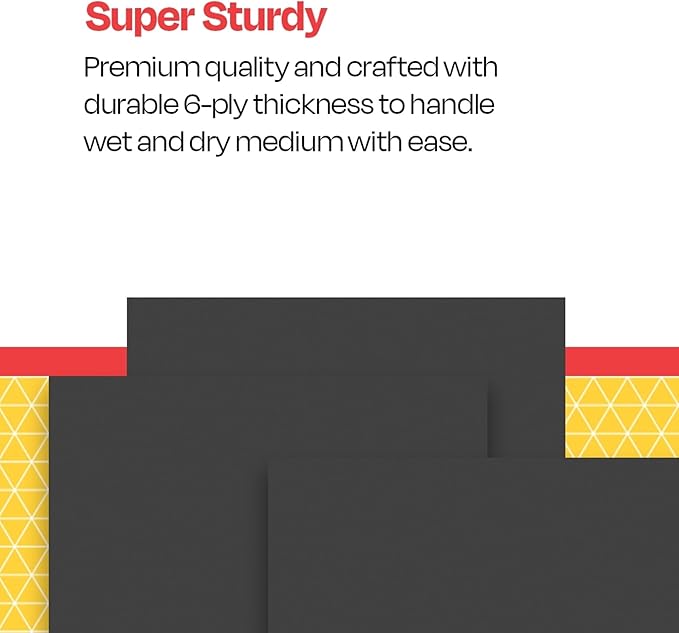 School Smart Railroad Poster Board Paper, 22 x 28 Inches, 6-Ply, Black, Pack of 25