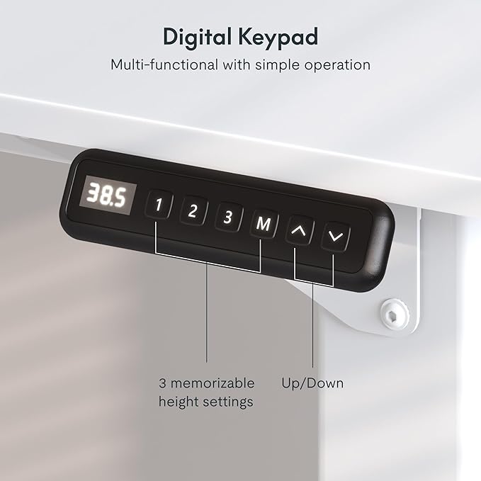 SANODESK 4-Leg Standing Desk, Electric Height Adjustable Desk with Memory Presets for Home Office, Stand up Desk Computer Workstation, 78x32 Inches White