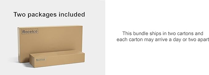 Rocelco 46" Large Height Adjustable Standing Desk Converter with Dual Monitor Mount Arm BUNDLE - Quick Sit Stand Up Computer Workstation Riser - Retractable Keyboard Tray - Black (R DADRB-46-MA2)