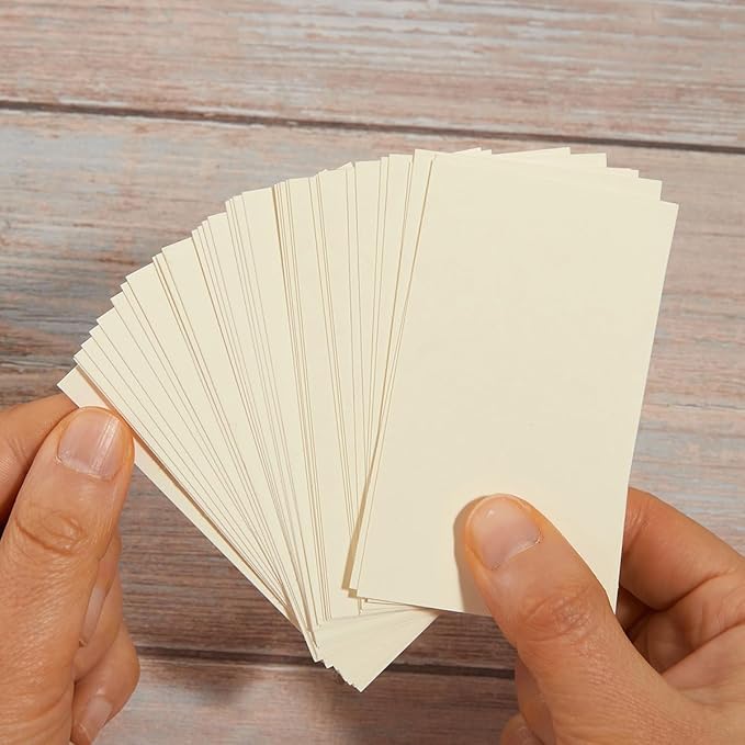 50 Sheets Blank Cardstock Paper 250 GSM Thick Heavy Cards Stock for DIY Art Projects, Card Making, Postcards, Greeting Cards, Birthday Party, Wedding Invitation (Cream, 3x5 inches)