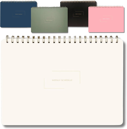 Undated Weekly Schedule | Business Planner | 8.25” x 11.75” ADHD Organizer | Premium Multi-Layout Schedule | White | Landscape Layout