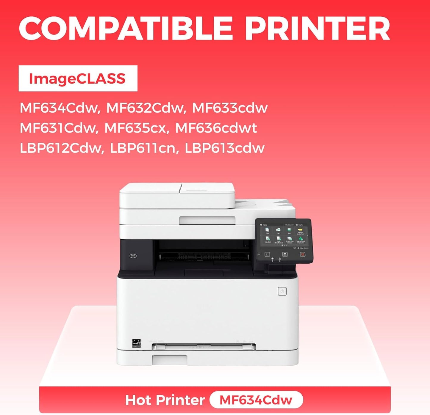 045 Toner Cartridge Set 4-Pack Replacement for Canon 045 CRG-045 045H Toner Compatible with Canon Color imageCLASS MF634Cdw MF632Cdw LBP612Cdw Printer Ink MF634 MF632 LBP612 Black Cyan Yellow Magenta