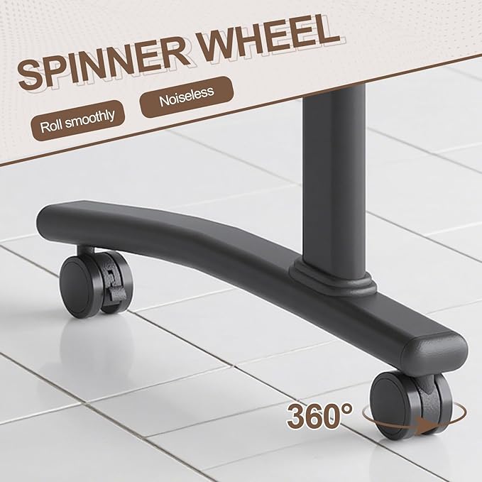 Folding Conference Room Table, Modern Conference Tables with Wheels, Large Rectangular Mobile Training Tables for Office Classroom, Foldable Modular Boardroom Seminar Table Walnut (6pack L55.1in)