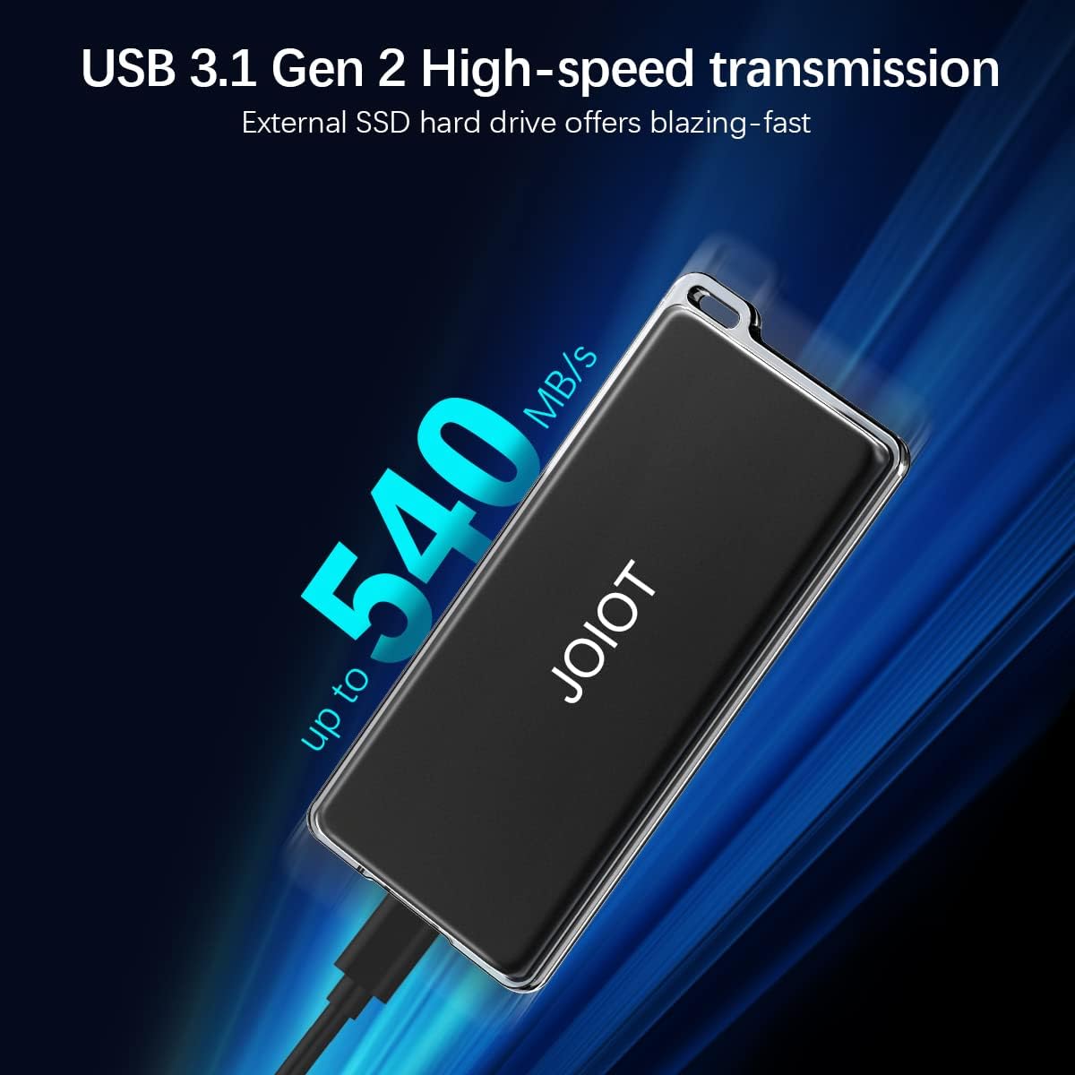 1TB Portable External SSD USB 3.1 Type C Flash Drive External Solid State Drive, Portable SSD Type A to C Cable for PC/Laptop/Mac/Android/Linux