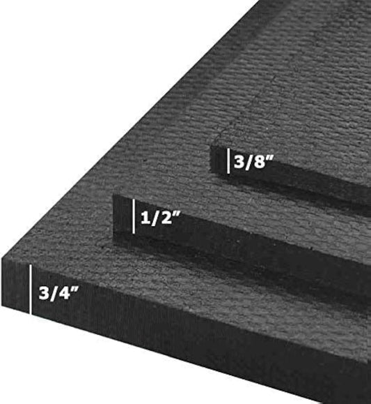 American Floor Mats - Heavy Duty Stall Tiles - Stable/Horse Tiles - Thick, Durable Rubber Flooring Solid Black 1 Border Tile 3/8" Thick