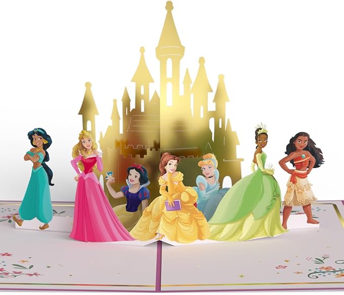 Lovepop Happy Birthday Pop-Up Card for Her and Him- 3D Disney Birthday Greeting Cards for Boys, Girls, Men, Women - Dream Come True - 5" x 7" Disney Princess Card - Blank Note Card & Envelope Included
