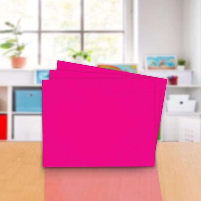 School Smart Railroad Poster Board Paper, 22 x 28 Inches, 4-Ply, Magenta, Pack of 25