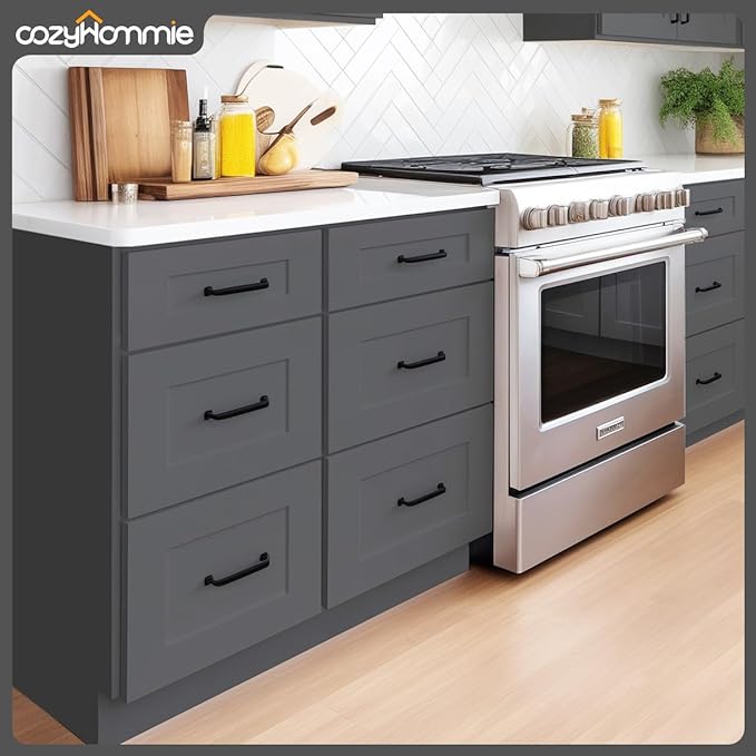 Shaker Style Pebble Grey RTA Base Drawer Cabinet by Solid Wood for Kitchen, Bathroom, Bedroom or Office with 3 Drawers and Soft Close(15" W x 24" Depth x 34-1/2" H)