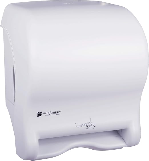 San Jamar T8400WH Smart Essence Classic Hands Free Paper Towel Dispenser, White