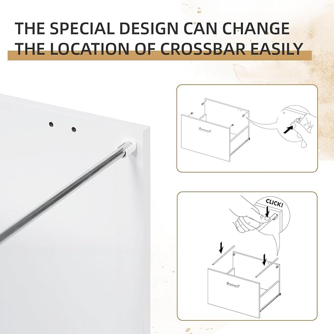 QDSSDECO 3 Drawer Mobile File Cabinet, Rolling Vertical Filing Cabinet fits A4, Legal Paper and Letter Paper for Home Office, White with Lock